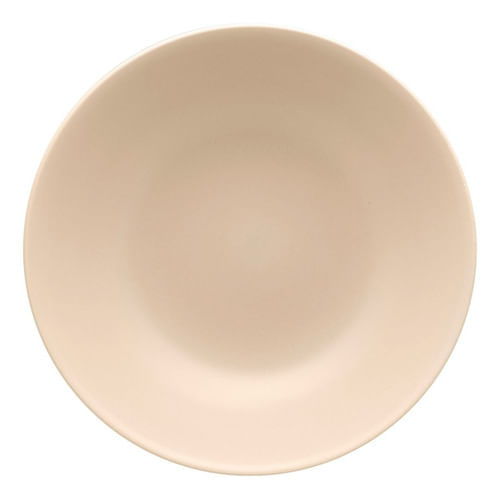Set X6 Plato Hondo 20cm Ceramica Unni Merengue Oxford Crema