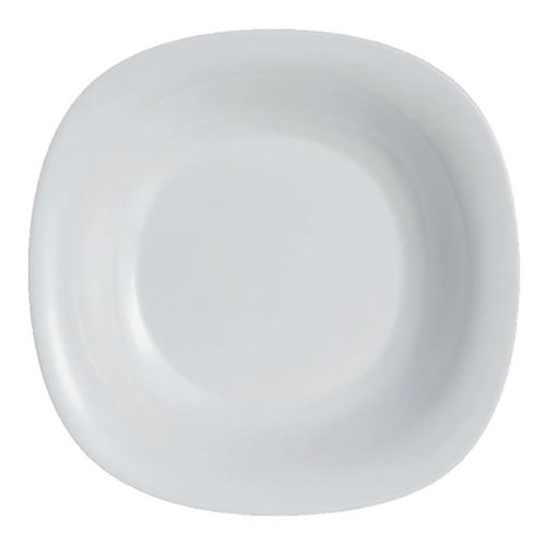 Plato Hondo Carine Blanco Luminarc 21 Cm Vidrio Templado X6u