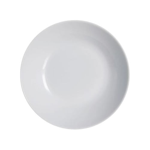 Plato Hondo Luminarc Diwali 20cm Vidrio Templado Blanco X6