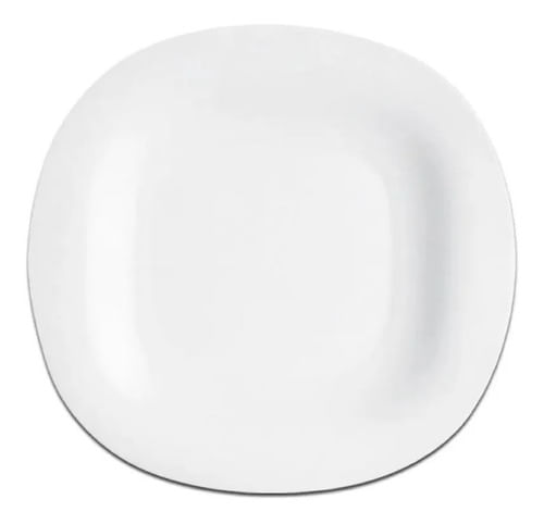 Plato Luminarc Carine Postre 19 Cm Blanco Vidrio Templado X12u