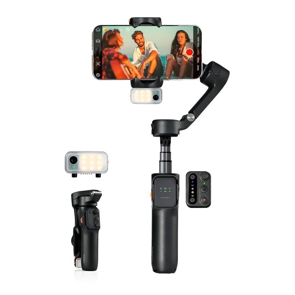 Estabilizador HOHEM iSteady V3 Tripode para celular con luz