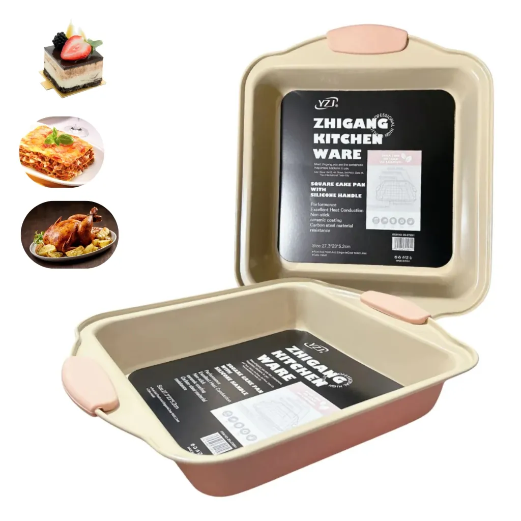 Pack Asadera Tortera Mangos Silicona Antiadherente Horno27cm