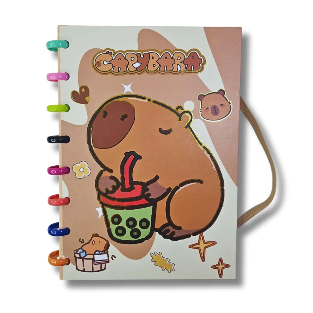 Libreta Aros Premium Diseño Exclusivo Capibara Stitch Labubu - Jugo