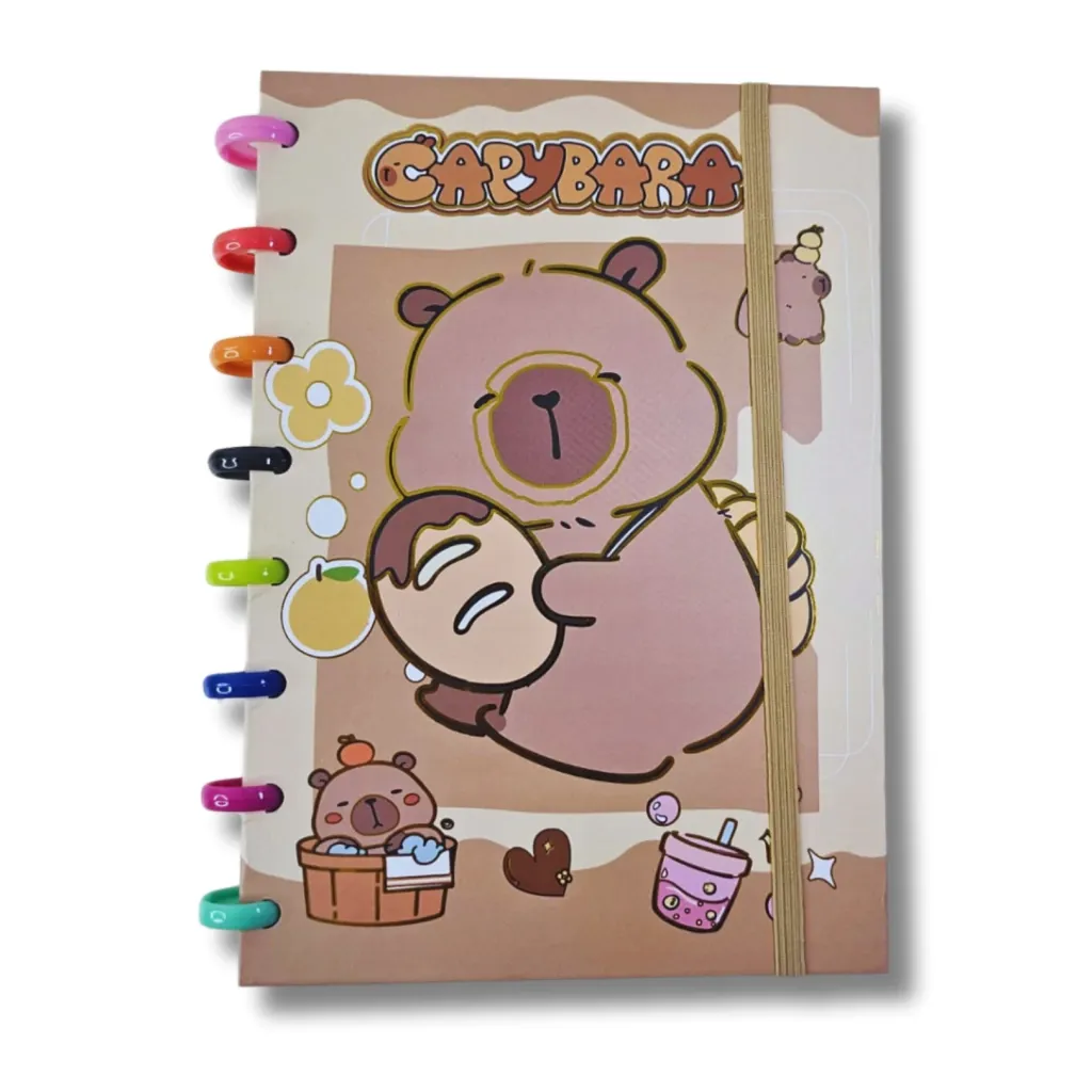 Libreta Aros Premium Diseño Exclusivo Capibara Stitch Labubu - Pan