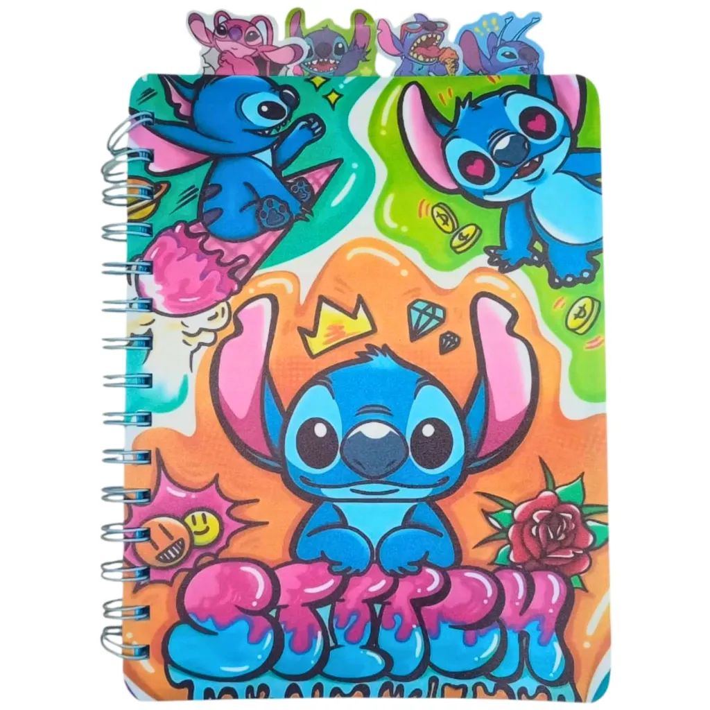 Libreta Cuaderno Agenda Separadores Materia Dibujos Escolar - Graffitti