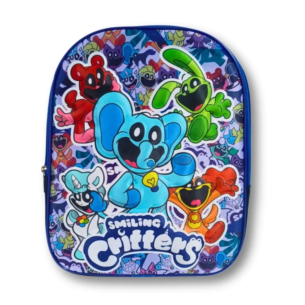 Mochila 3d Infantil Escolar Niño Niña Bolso Personajes Azul