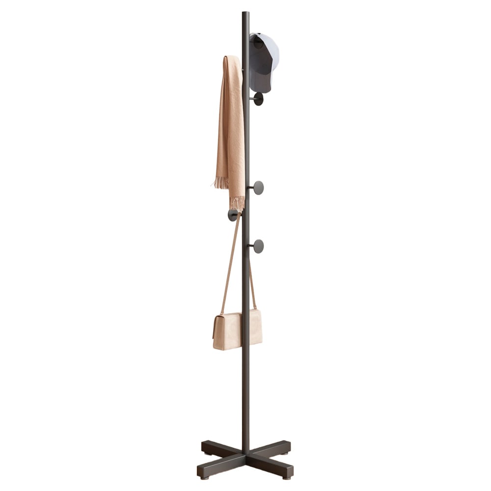 Perchero de Pie Gadnic Estilo Nórdico Minimalista 7 Ganchos Reforzados Base Estable Ropa Carteras y Accesorios
