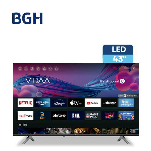 Smart TV LED FHD 43" BGH VIDAA B4325FH5