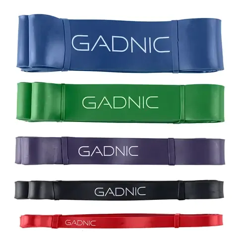 Bandas elasticas p/ejercicio Kit x5 -5 niveles de resistencia -Gadnic GYM00017