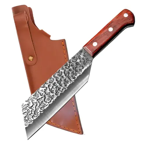 Cuchillo de Chef Forjado Acero Inoxidable con Funda de Cuero Cuk By Gadnic KNIFE015