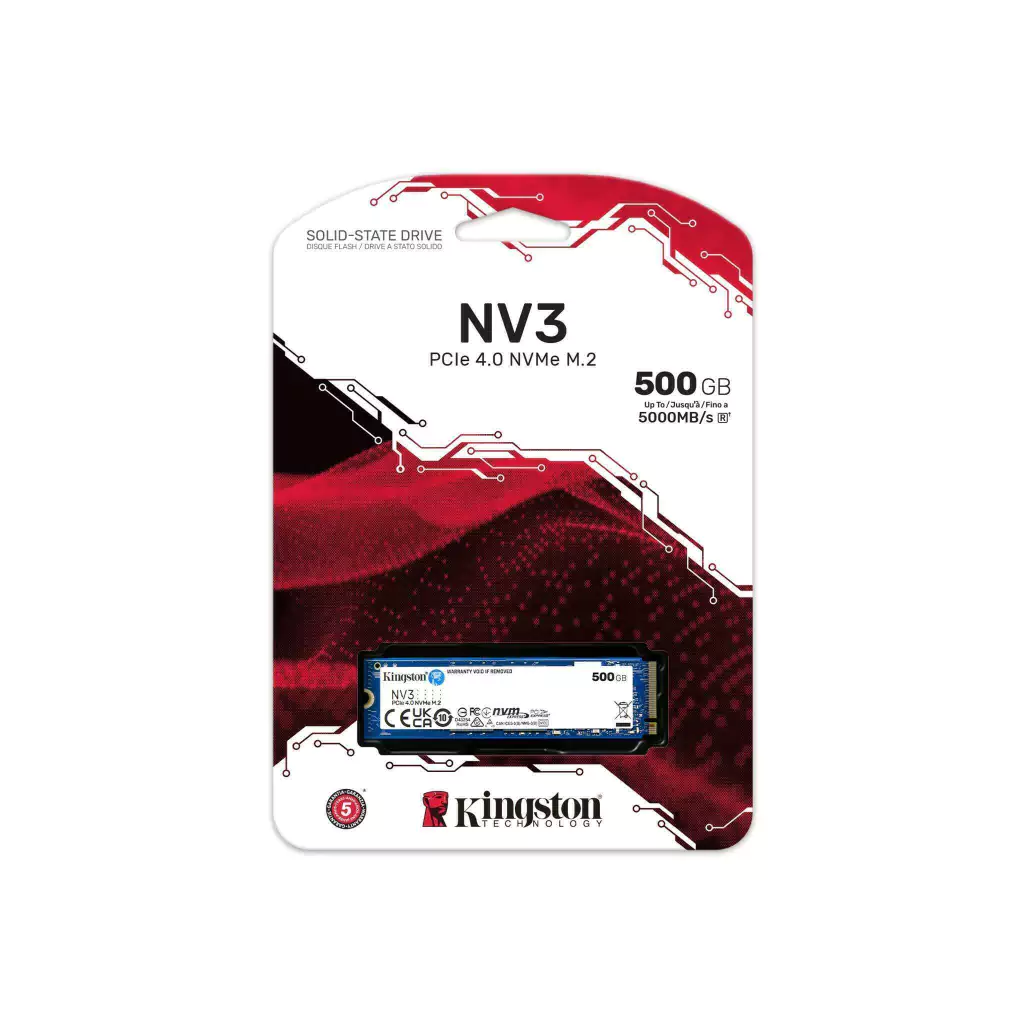 Disco Solido SSD 500Gb M.2 2280 PCIe NVMe Kingston NV3 SNV3S/500G