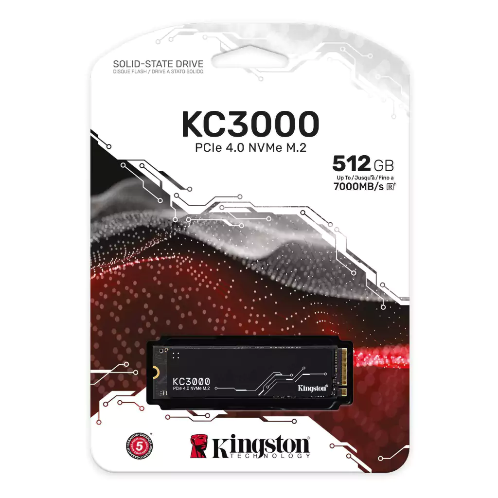 Disco Solido SSD 512Gb M.2 2280 PCIe NVMe Kingston KC3000 SKC3000S/512G