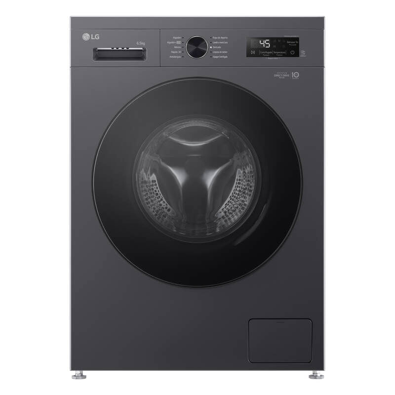Lavarropas Carga Frontal Lg 6.5 Kg 1200 Rpm Inverter Negro Wm65mvfs6