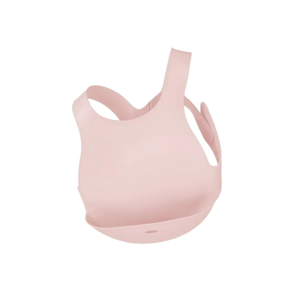 Babero Silicona Minikoioi Flexi Bib Ajustable Con Bolsillo Pinky Pink