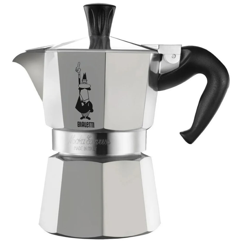 Cafetera Bialetti Moka Express 3 Cups Manual Plata Italiana