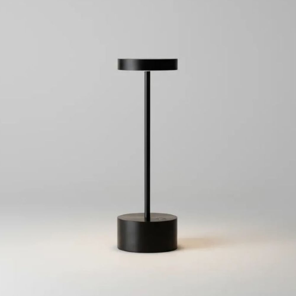 Lámpara Velador Vgo Metalizado Sensor Táctil 3 Int Carga Usb