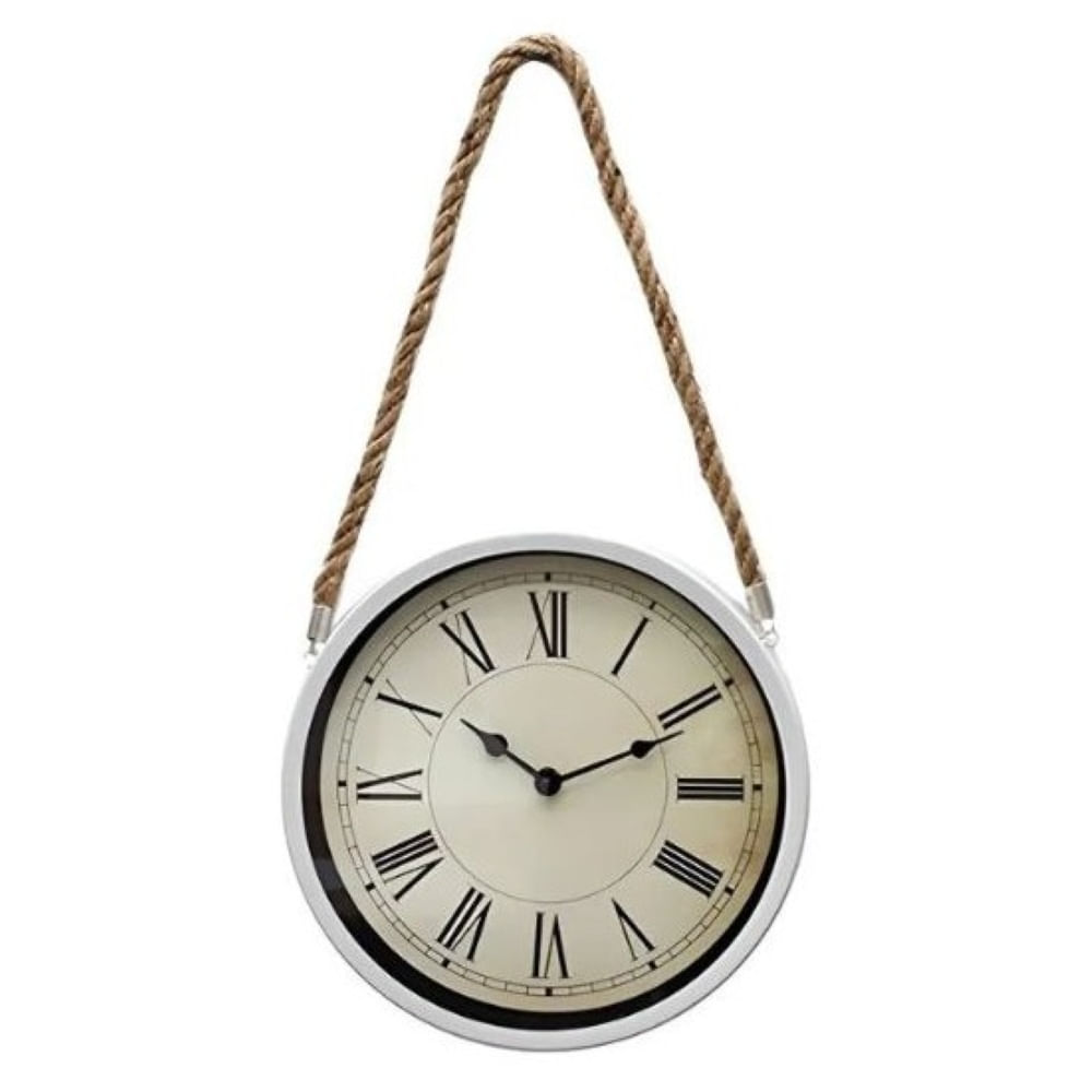 Reloj De Pared 27cm Diam Silencioso Soga Colgar Num Romanos