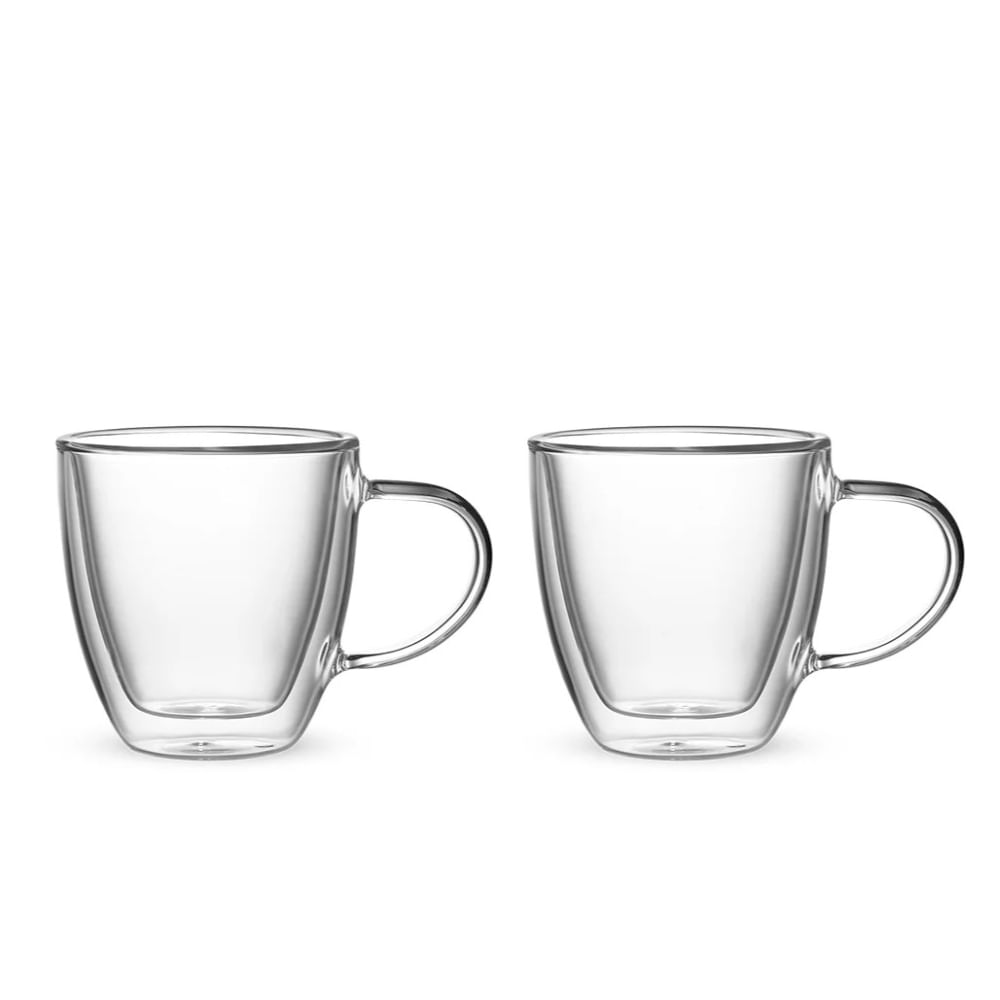 Bialetti Set X2 Tazas Doble Vidrio Capri 160ml Original
