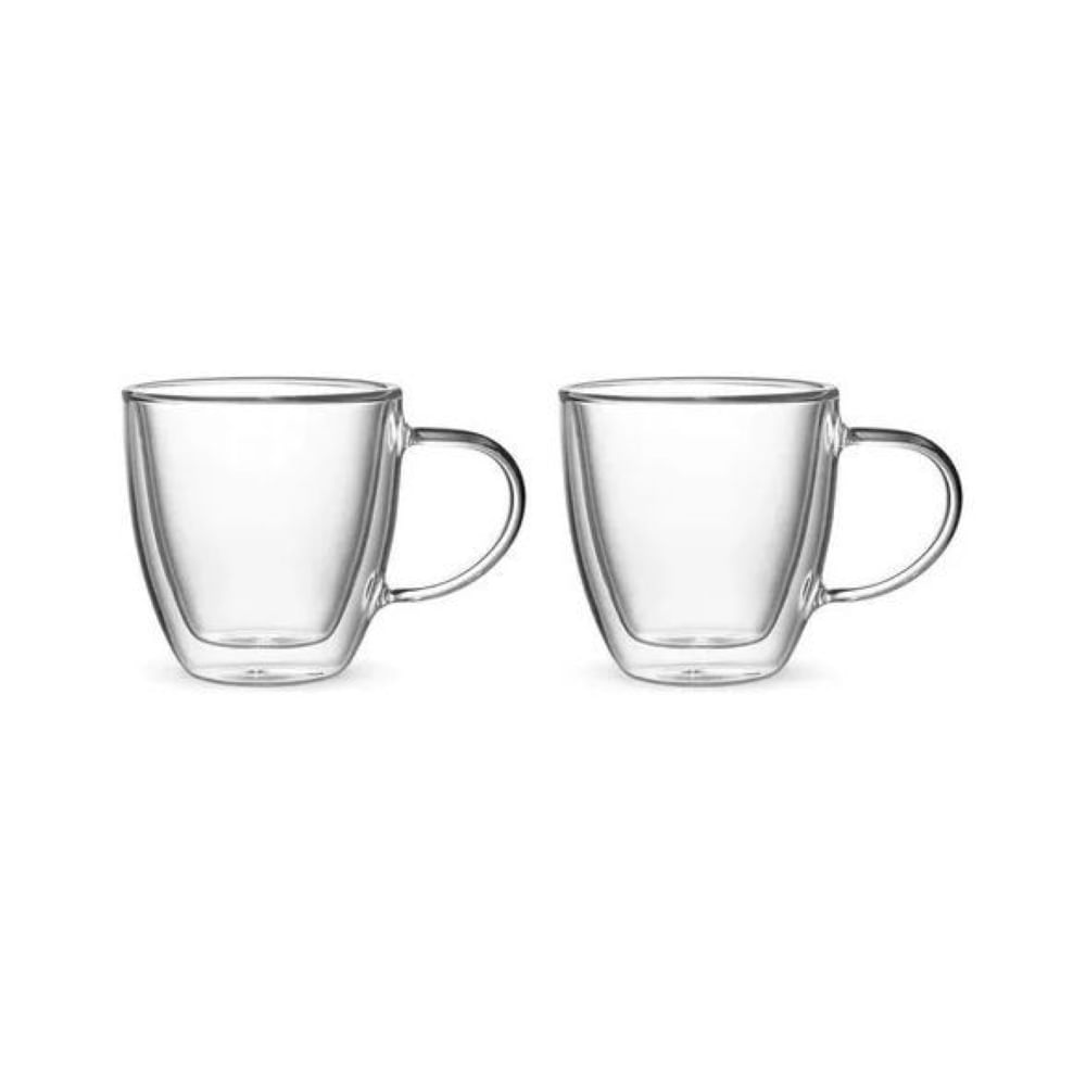 Bialetti Set X2 Tazas Doble Vidrio Capri 350ml Original