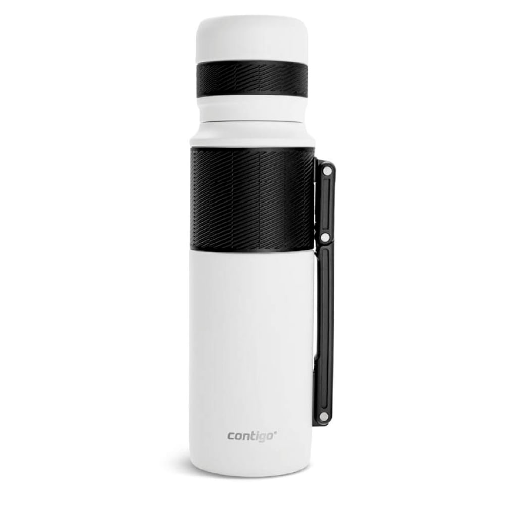 Termo Contigo 1,1l Pico Cebador Mate Acero Inox Antiderrames Color Blanco