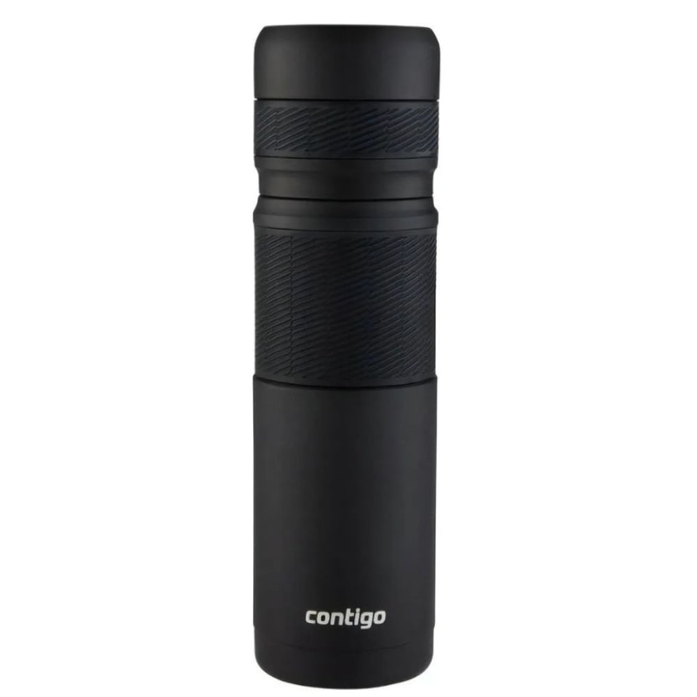 Termo Contigo 739ml Pico Cebador Mate Acero Inox Antiderrames Color Negro