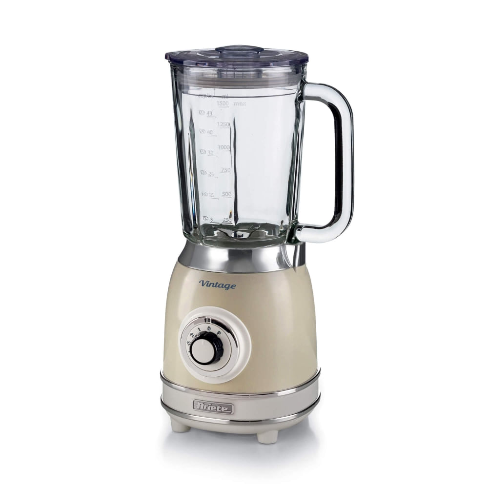Licuadora Vintage Ariete Jarra De Vidrio 1,5l 4 Vel 1000w Color Beige