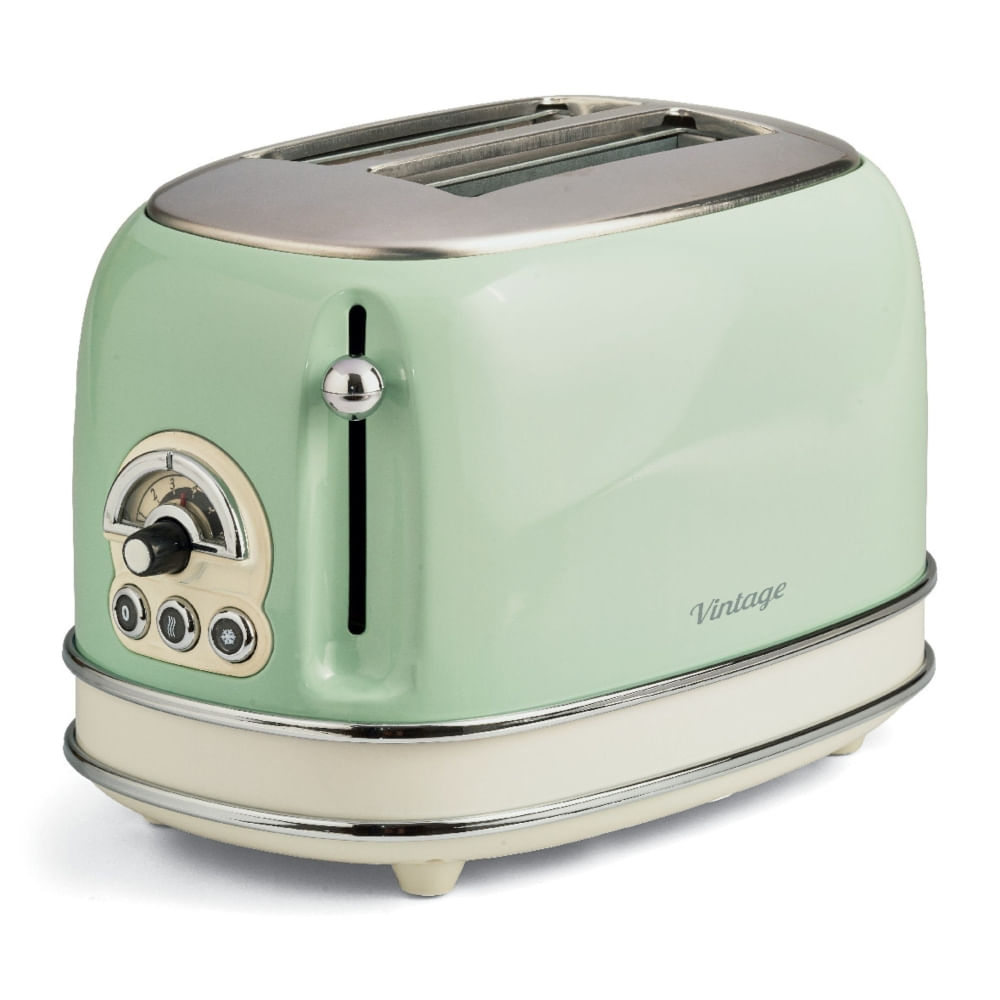 Tostadora Eléctrica Vintage Ariete 2 Rebanadas 6 Niveles Color Verde