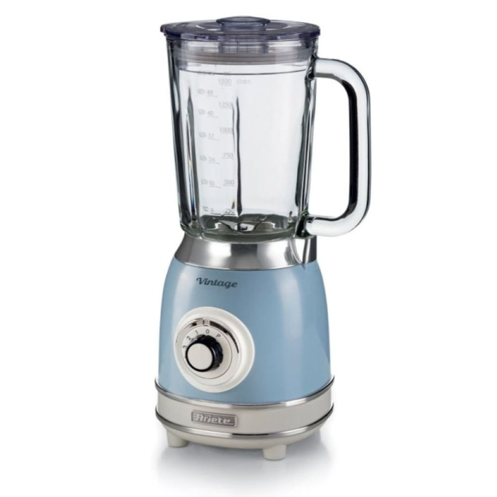 Licuadora Vintage Ariete Jarra De Vidrio 1,5l 4 Vel 1000w Color Celeste