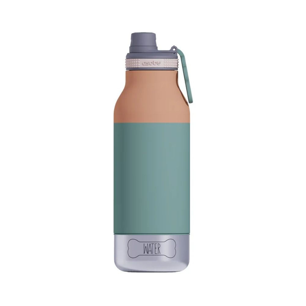 Botella Asobu Barky 3 En 1 Bowl Alimento Y Agua Mascotas 1 L Color Pastel Blue