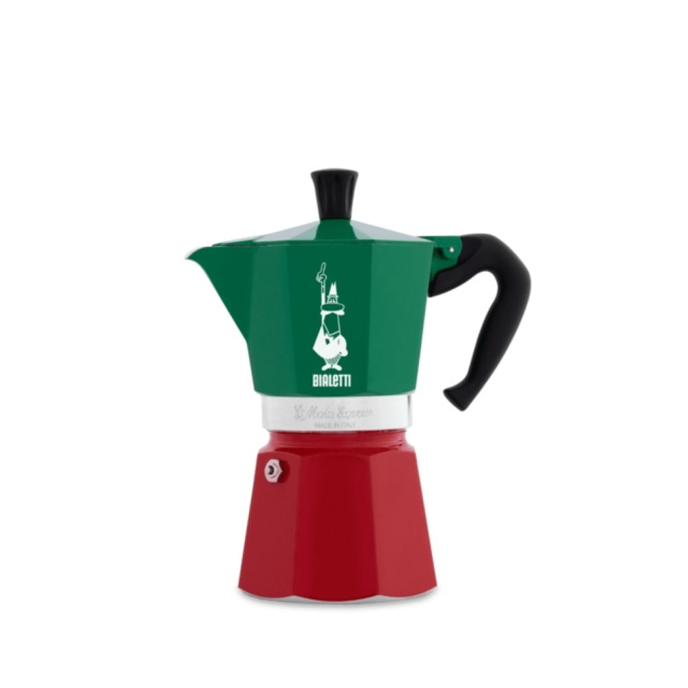 Cafetera Bialetti Moka Express Tricolor 6 Cups Italiana