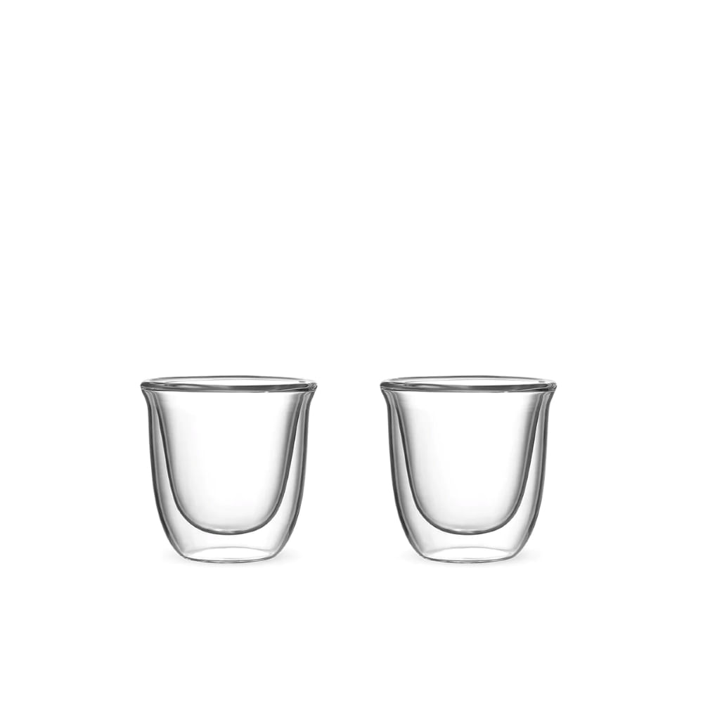 Bialetti Set X2 Tazas Doble Vidrio Firenze 80ml Original