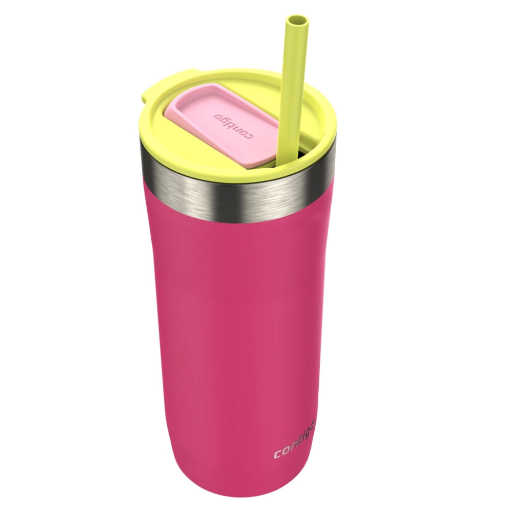 Vaso Térmico Contigo Streeterville 710ml Tumbler Acero Inoxidable Tapa Amarilla