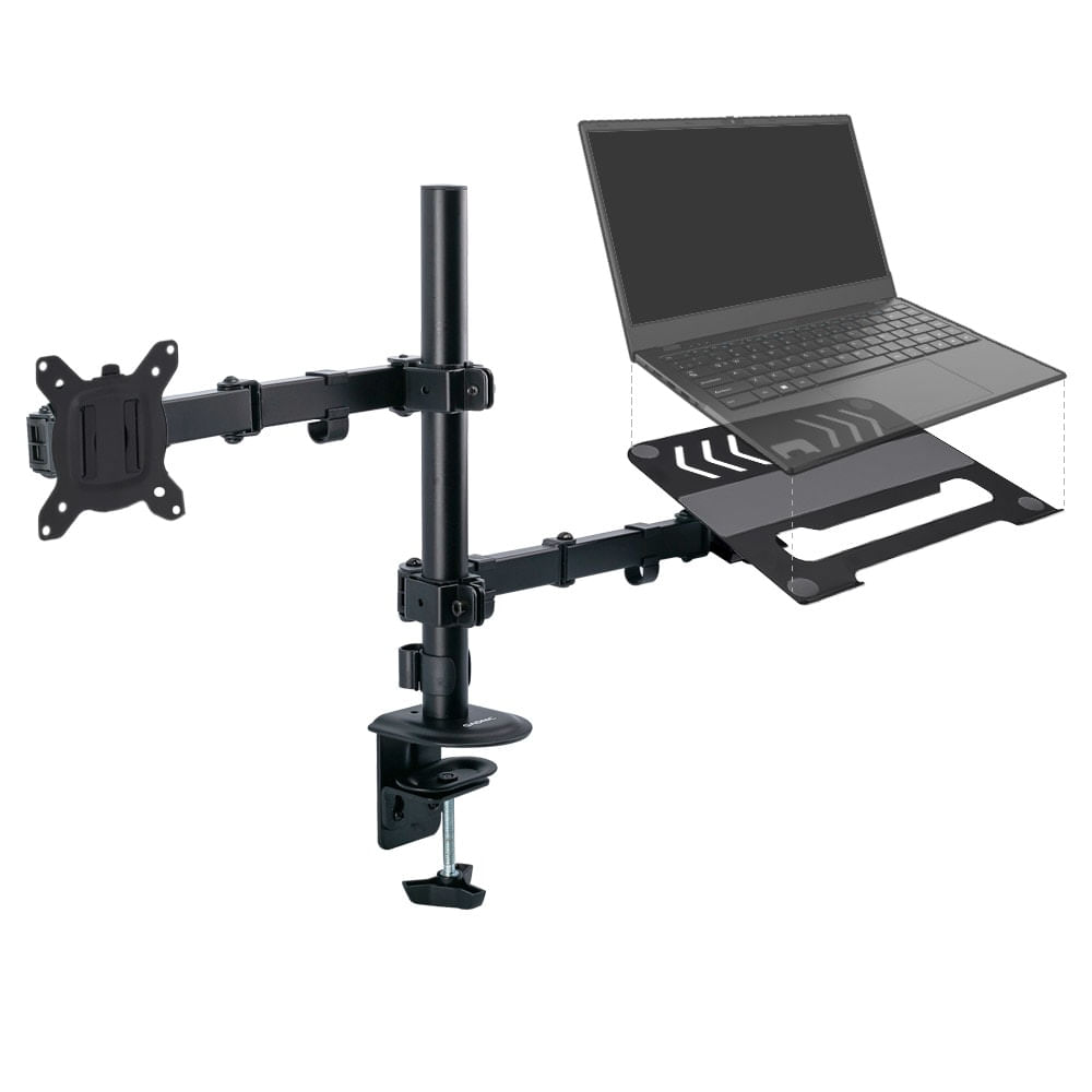 Soporte Doble Brazo Gadnic Para Monitor y Notebook 13-32