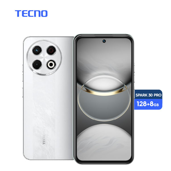 Tecno Spark 30 Pro 128 + 8gb Artic Glow