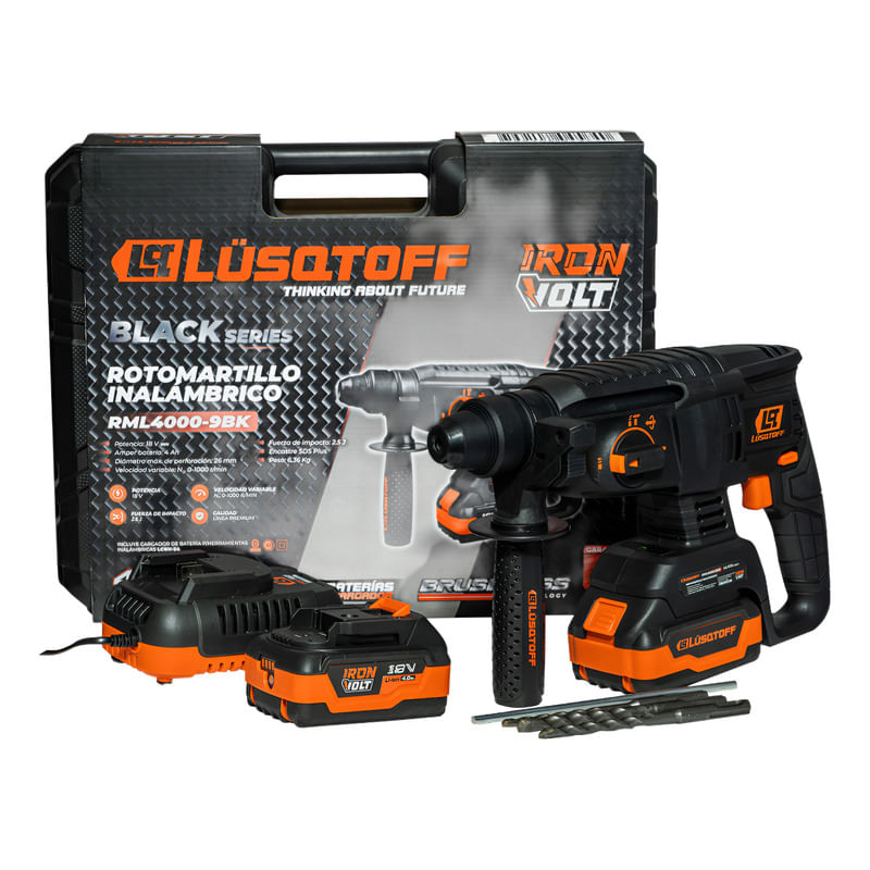 Rotomartillo Sdsplus Inalambrico Brushless + 2 Baterias 4amp