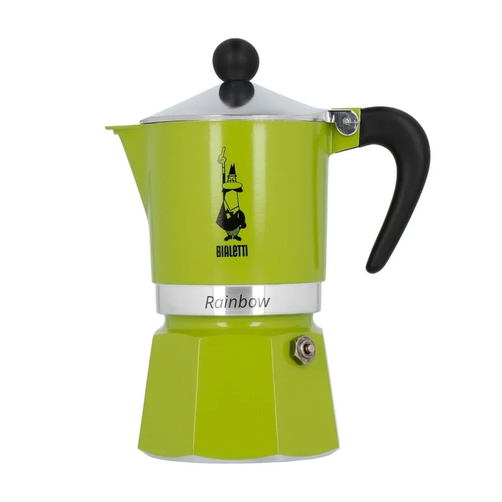 Cafetera Bialetti Rainbow 1 Cup Taza Manual Italiana Colores Verde