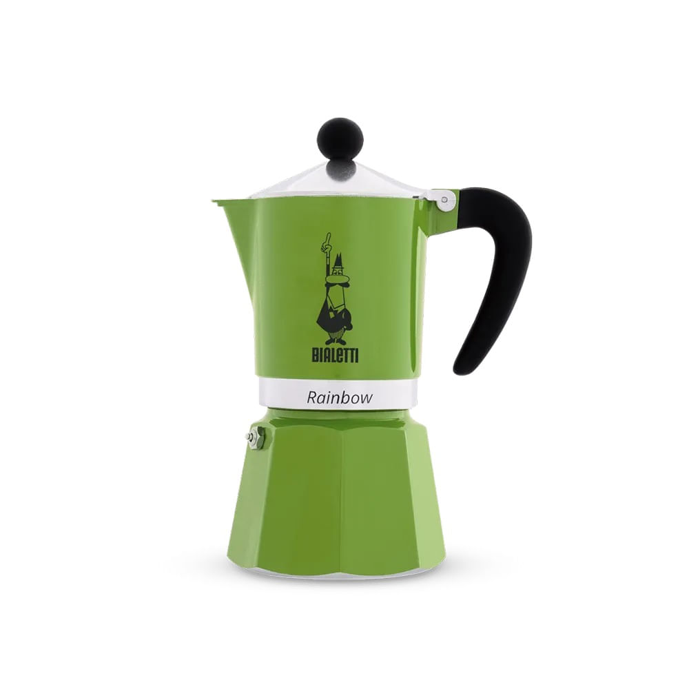 Cafetera Bialetti Rainbow 6 Cups Tazas Manual Italiana Color Verde