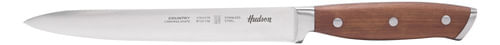 Cuchillo Trinchador Acero Inoxidable Mango Madera Hudson Marrón