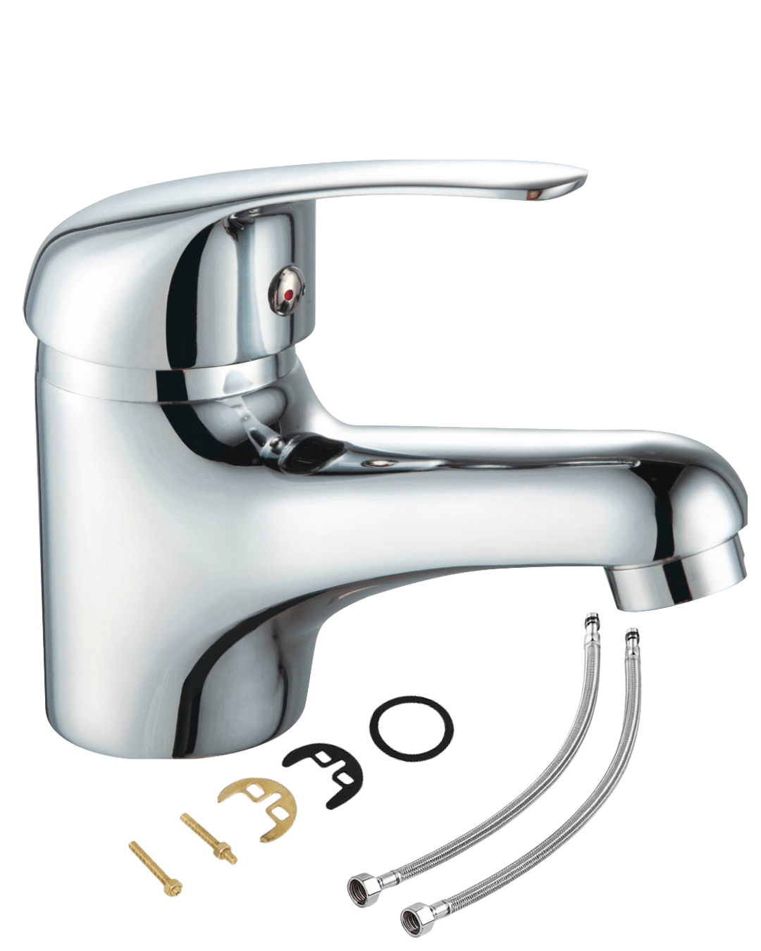 Griferia Monocomando De Baño Y Vanitory Vox 035mm Acero Imox Cromoda Cromado