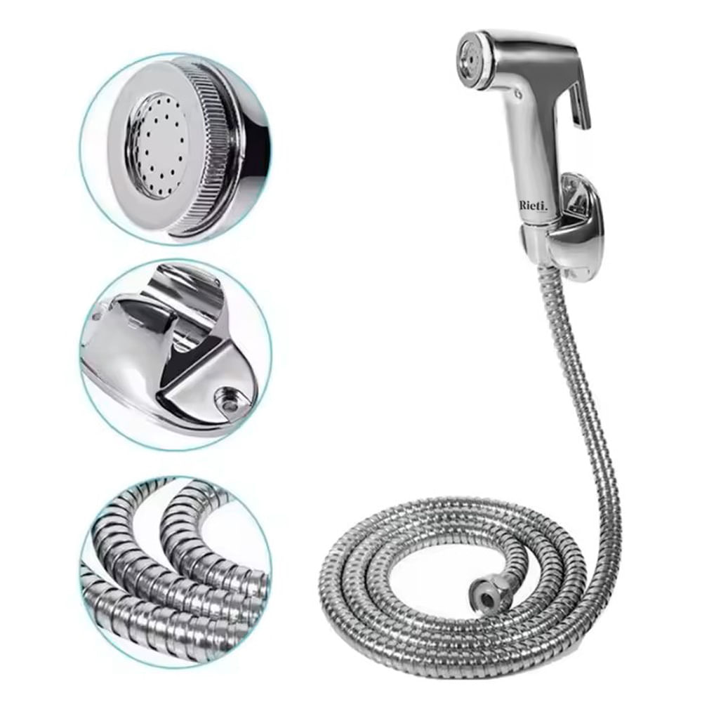 Bidet de Mano Rieti By Gadnic Manguera Extensible Metálica Duchador Manual