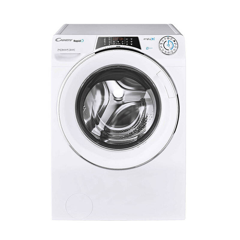 Lavarropas Carga Frontal Candy 9 Kg 1600 Rpm Inverter Blanco Ro1696dwh7/1-12