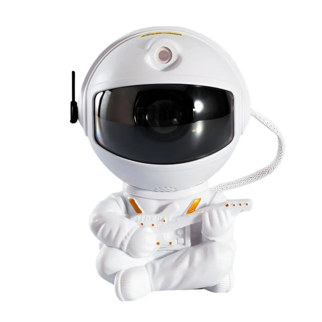 Proyector Astronauta Sentado Nebulosa Estrellas Lámpara Led Blanco