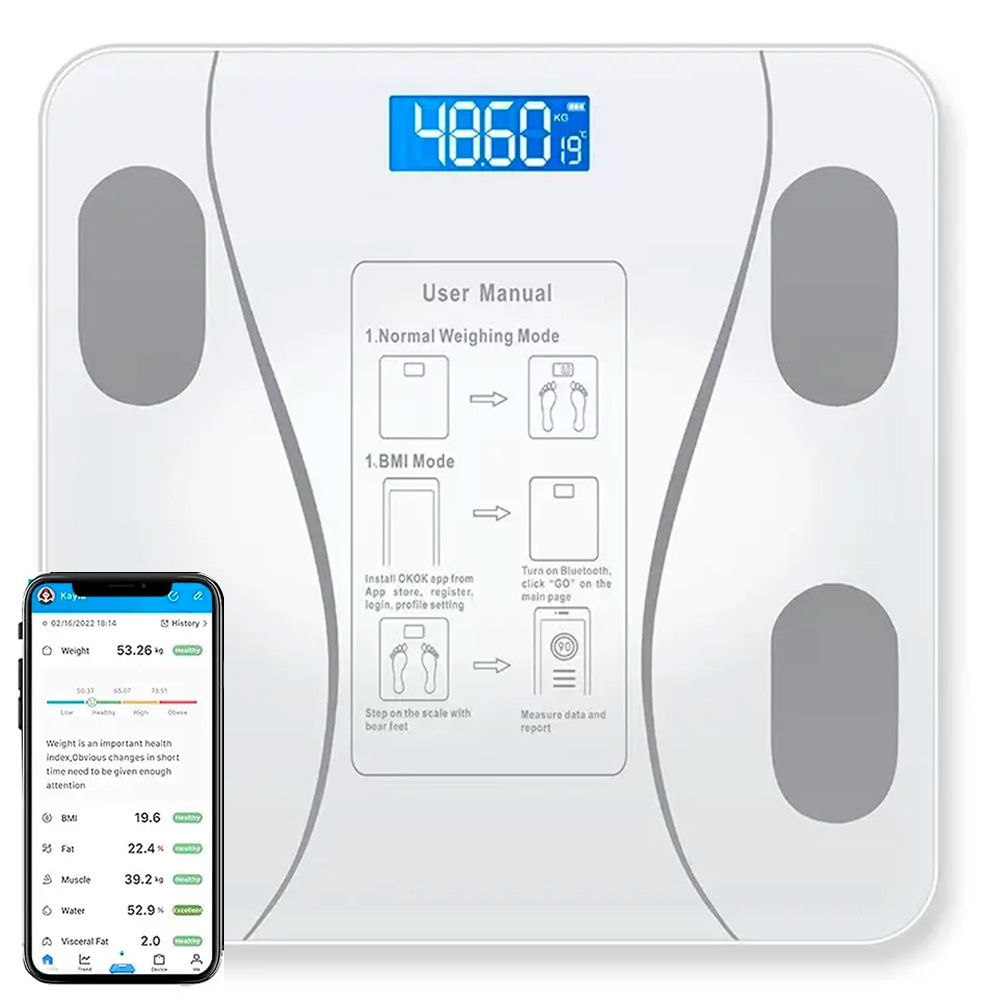Balanza de Baño Gadnic Digital con APP Blanca