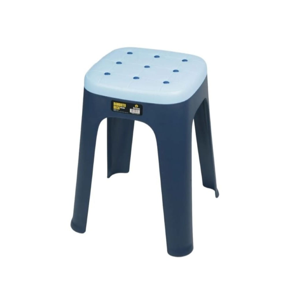 Banqueta Apilable Driven Plástico Resistente Hasta 100kg Color Azul