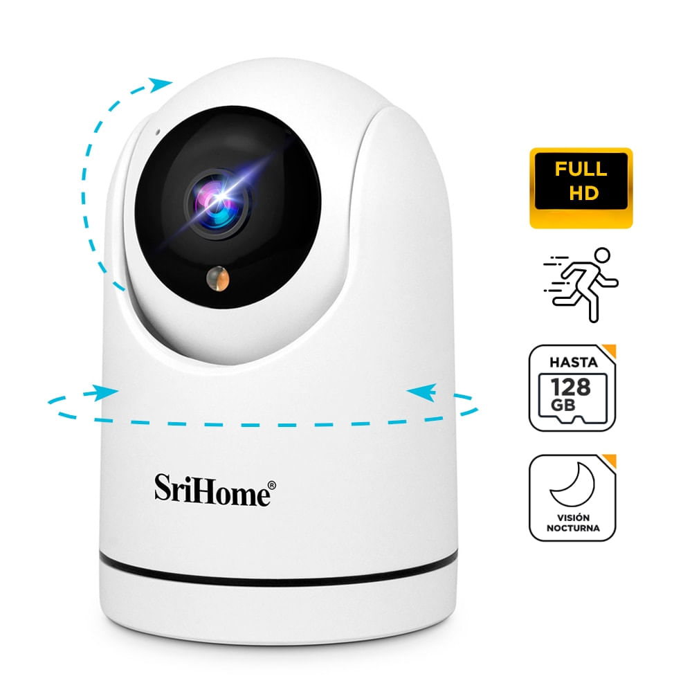 Cámara De Seguridad Srihome 1080p Audio Bidireccional