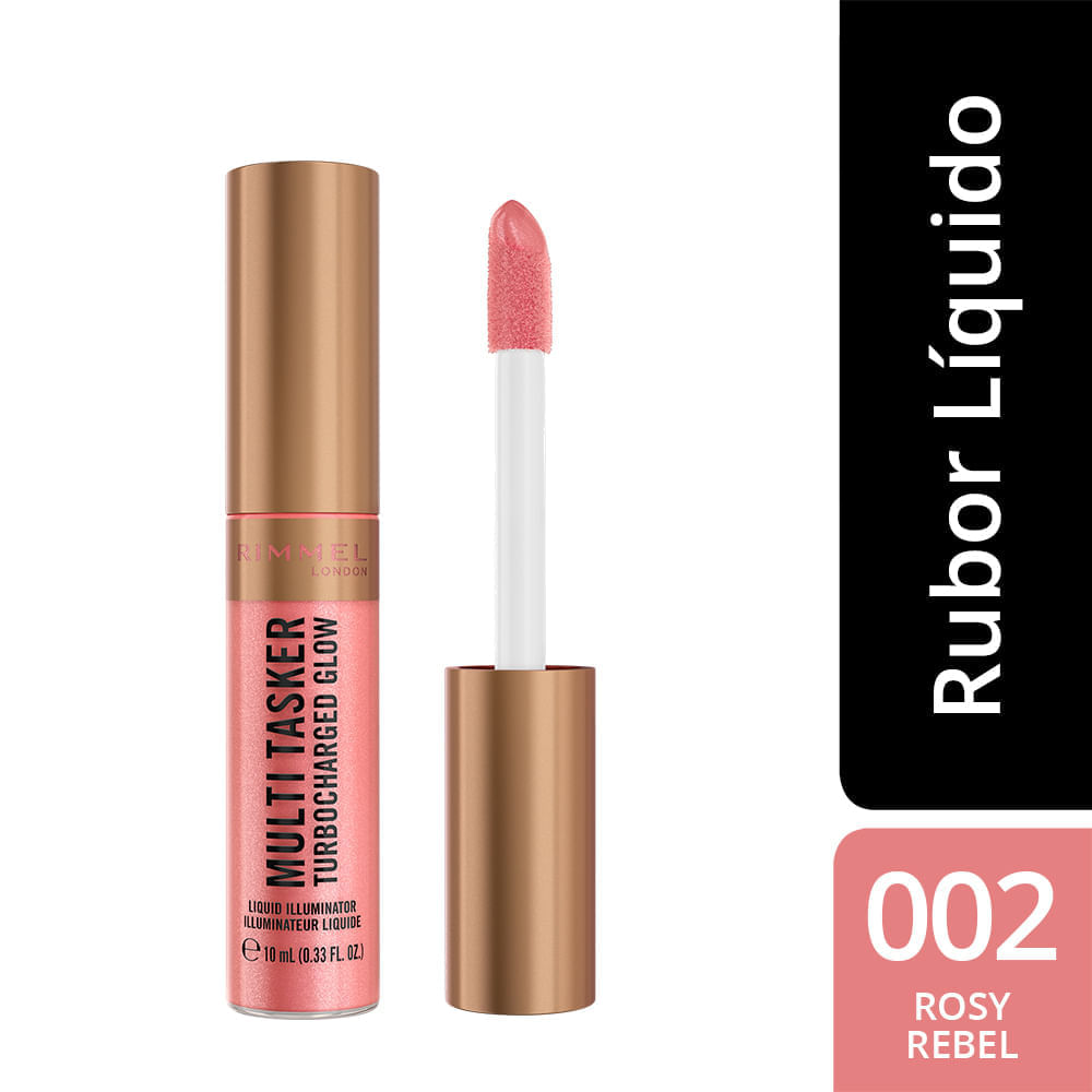 Rubor Líquido Rimmel London Multitasker Rosy Rebel 002