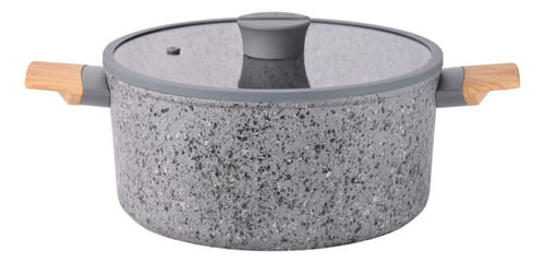 Nueva Olla 28 Cm Stone Aluminio C/ Antiadherente Hudson Gris