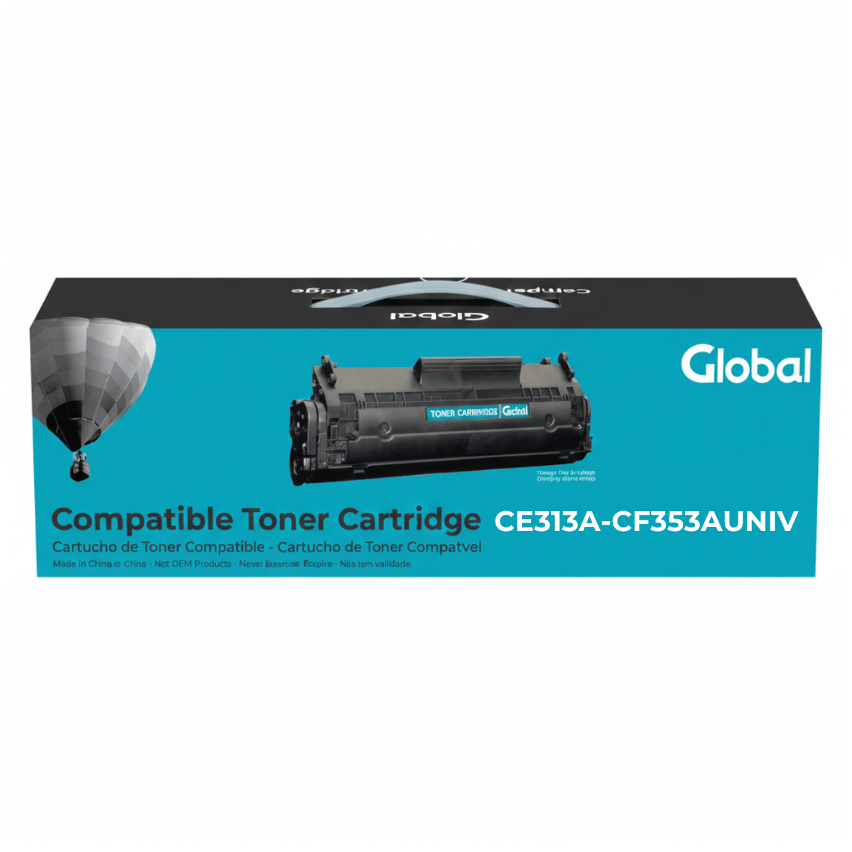 Cartucho de Toner Compatible con HP 310-1-2-3 350-1-2-3 Universal para M176 - Color Magenta - Marca Global