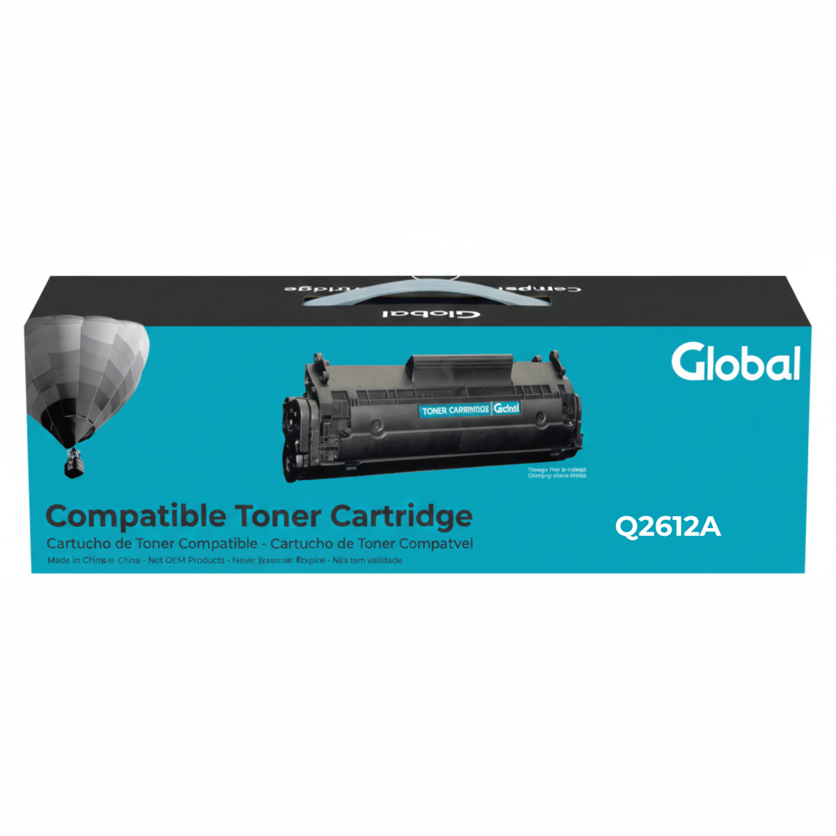 Cartucho de Toner Compatible con HP 2612A para 1010 1012 1015 1018 - Color Negro - Marca Global