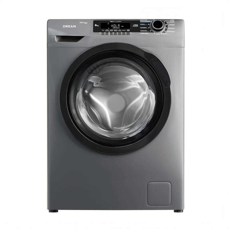 Lavarropas Carga Frontal Drean 8 Kg 1400 Rpm Inverter Gris Lcfdr0814sg0